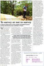 To Survey or Not Survey - French Property News